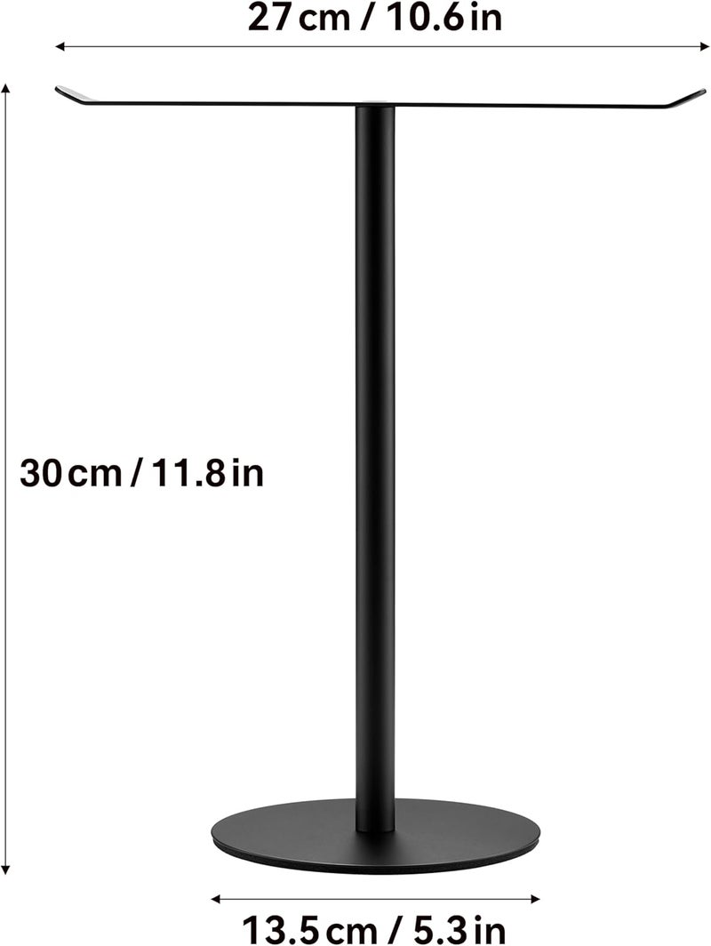 Keepmisc Black Hand Towel Holder Stand – Countertop T-Shaped Stainless Steel Towel Rack with Non-Slip Base for Vanity and Kitchen - Image 5